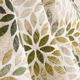 Loneta Estampada Rosetones de Hojas Verde - Ribes y Casals