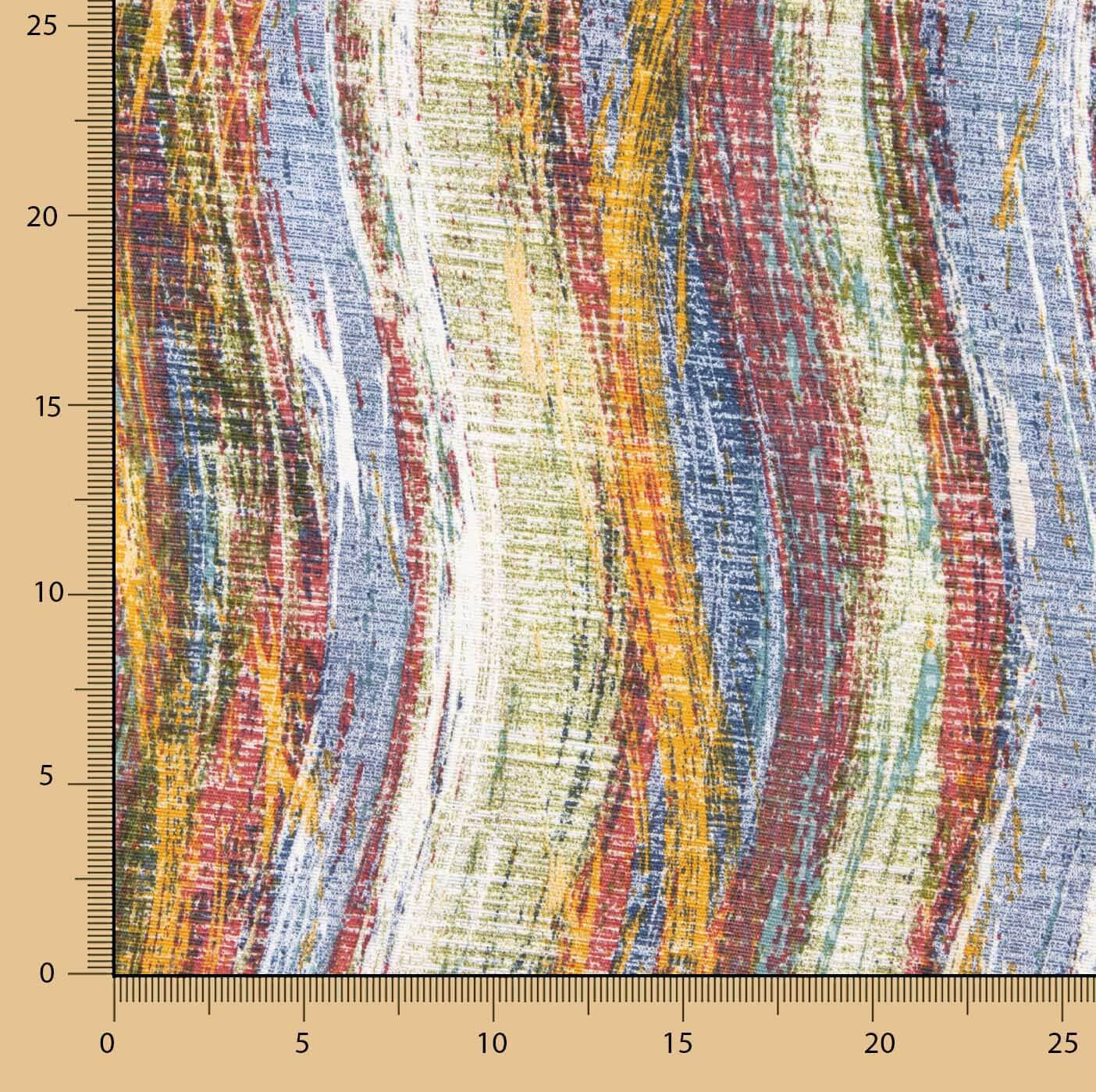 Loneta Estampada Ondas Multicolor - Ribes y Casals