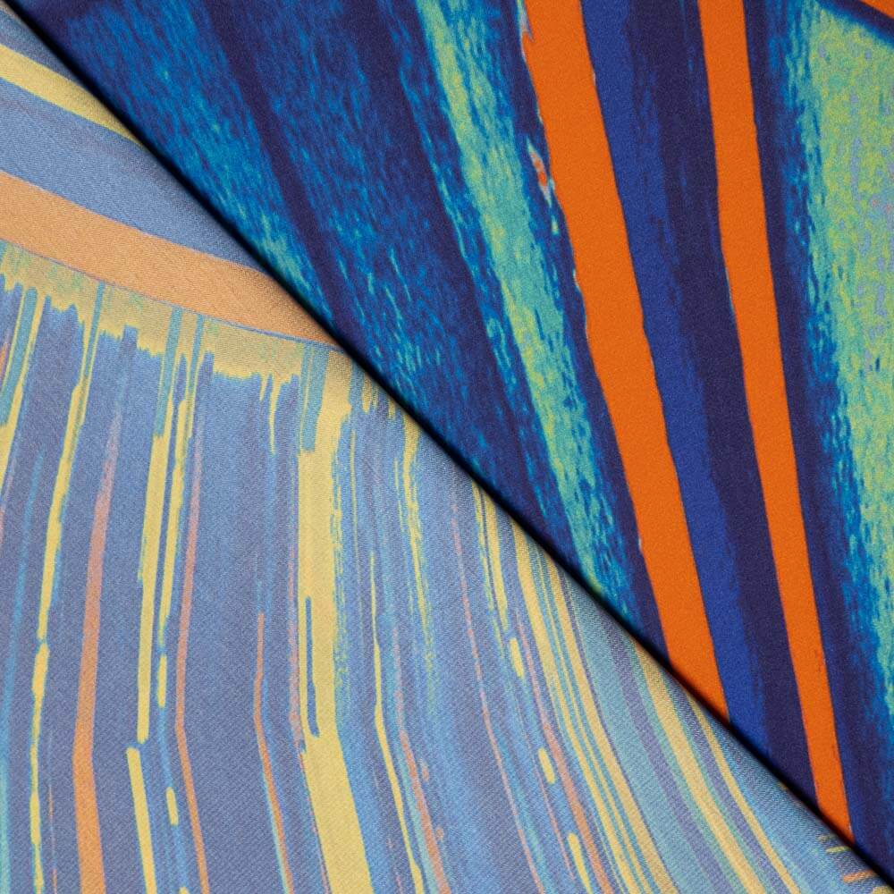 Satén Estampado Jaipur Azules - Ribes y Casals