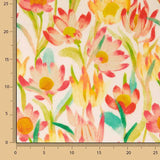 Crepé Viscosa Estampada Flores Acuarela Cálida - Ribes y Casals