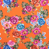 Viscosa Estampada Flores Jardín Coralia - Ribes y Casals