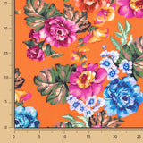 Viscosa Estampada Flores Jardín Coralia - Ribes y Casals