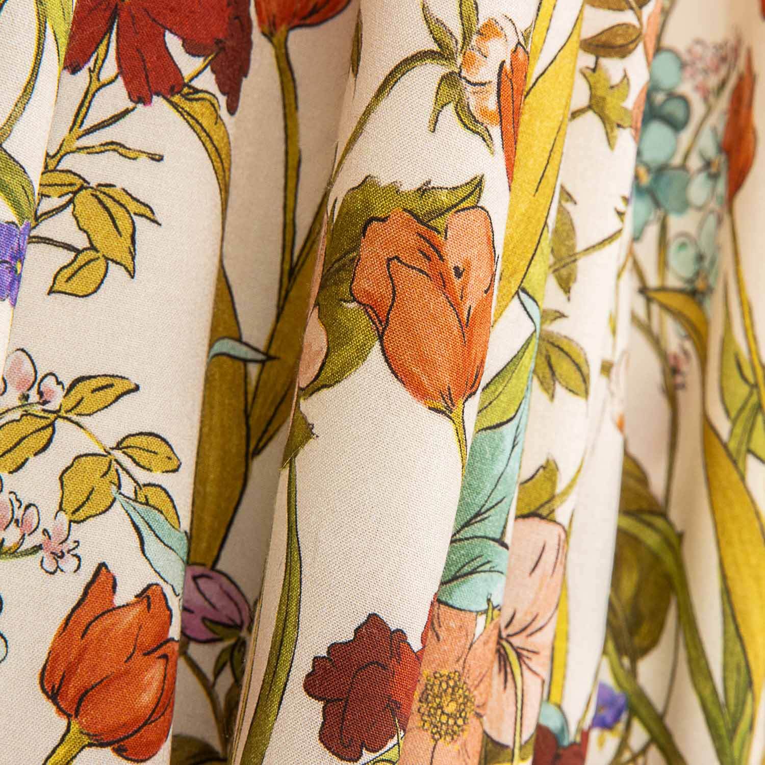 Viscosa Estampada Flores Botánica Delicada - Ribes y Casals