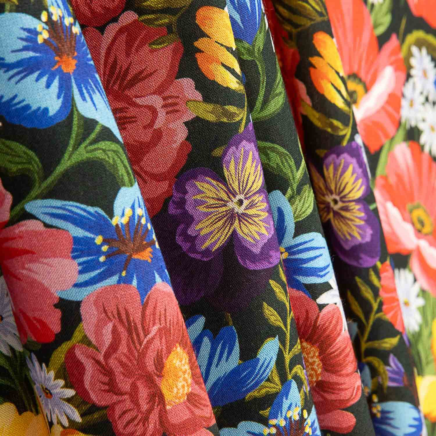 Viscosa Estampada Flores Silvestres Vibrantes - Ribes y Casals