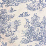 Algodón Resinado Toile de Jouy Azul-Blanco - Ribes y Casals