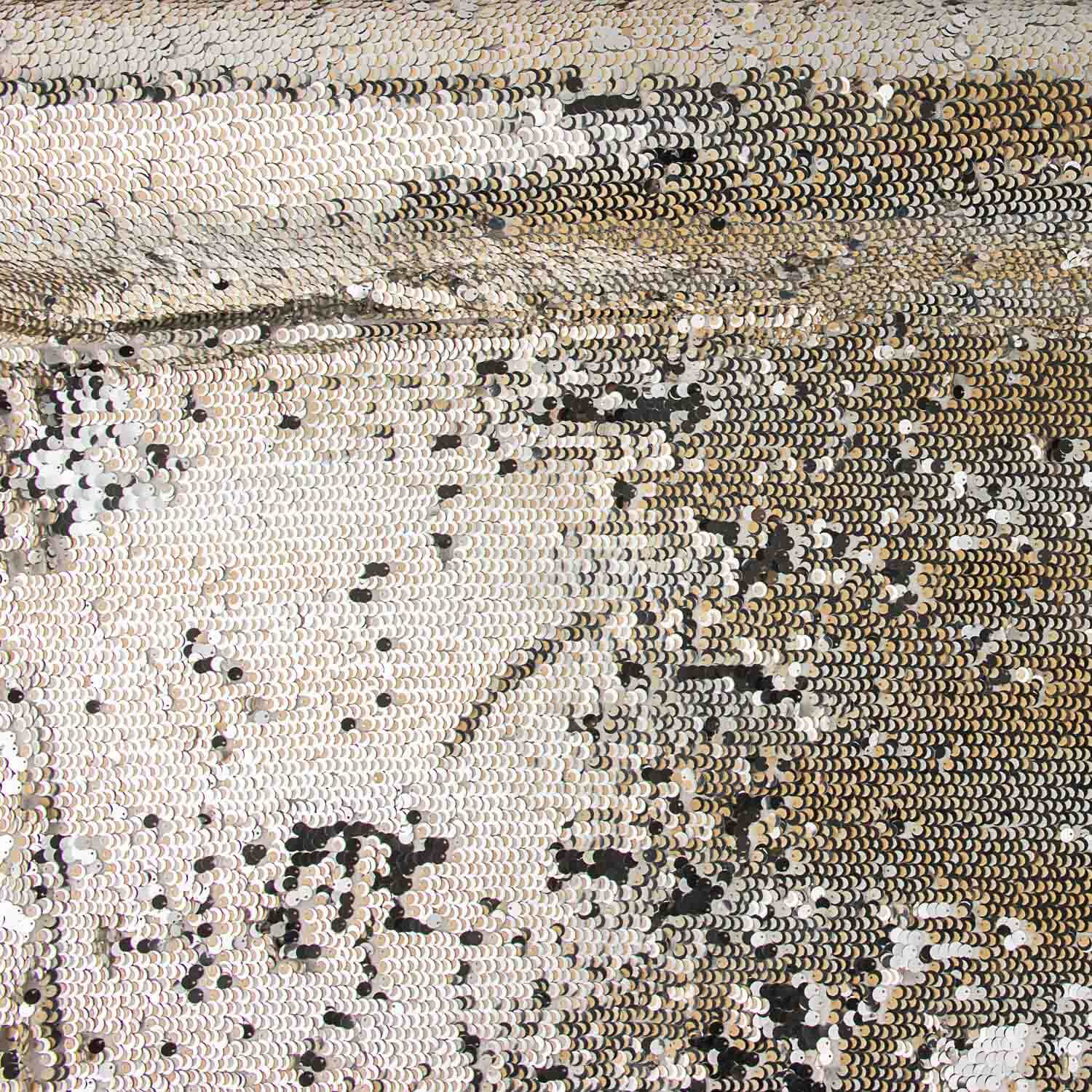 Tul Blanco con Lentejuelas Plata y Crema - Ribes y Casals