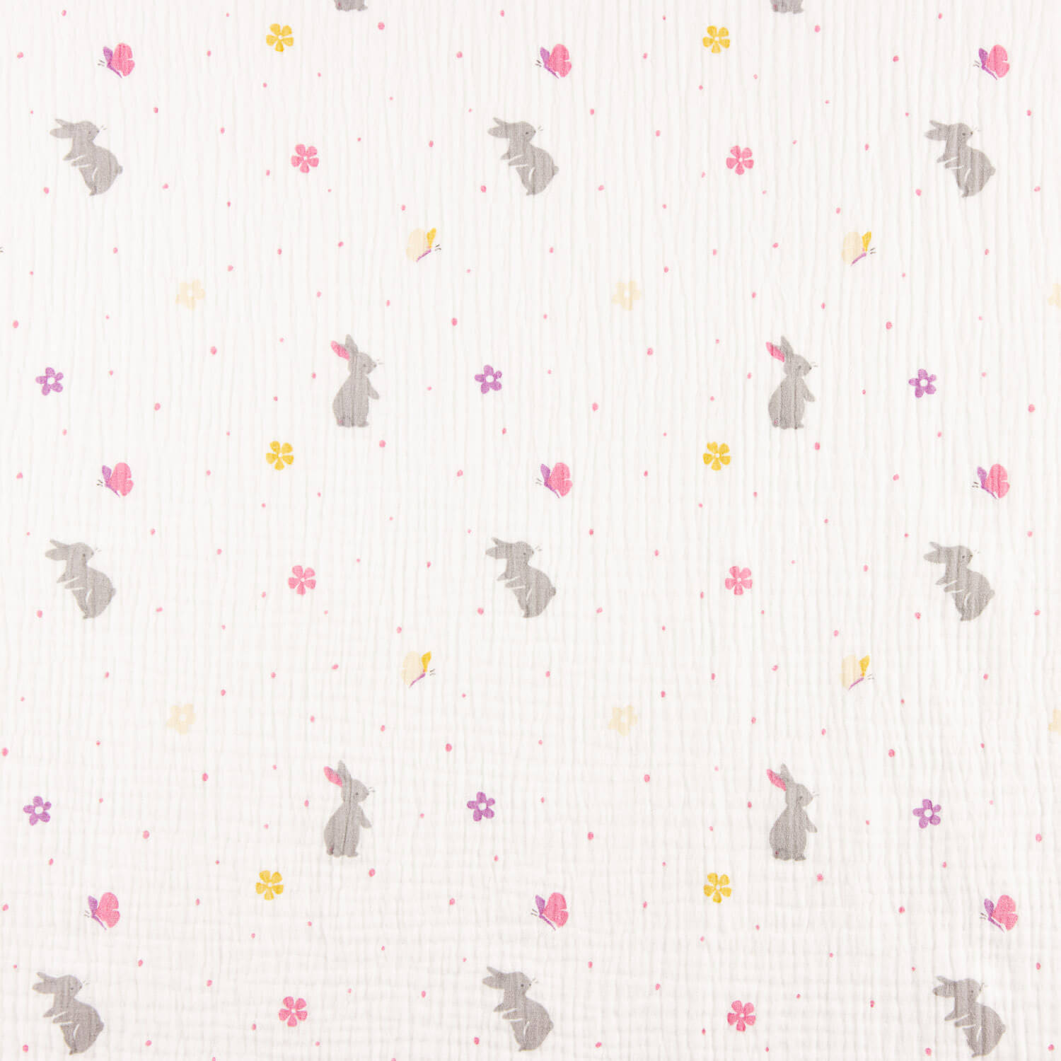 Muselina Algodón Conejitos Primavera - Ribes y Casals