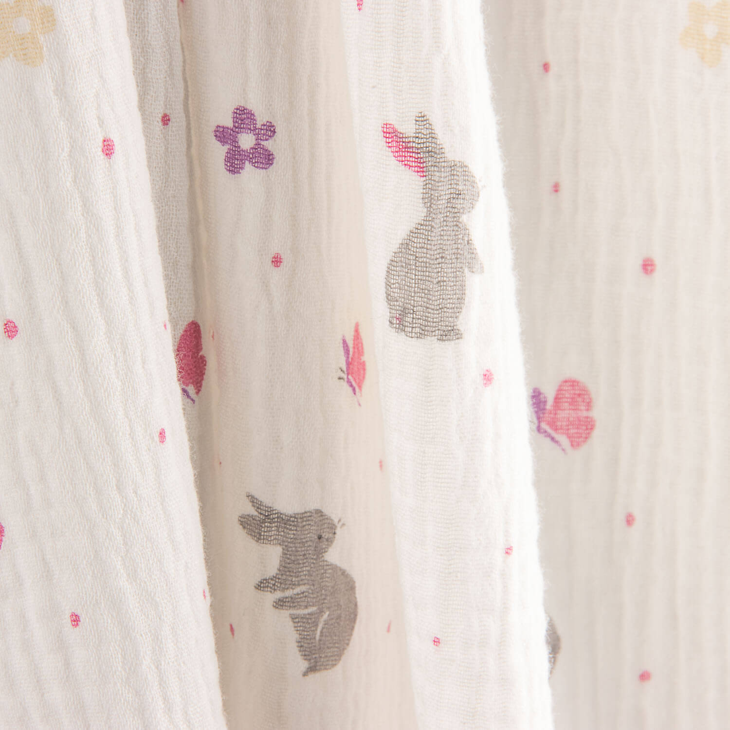 Muselina Algodón Conejitos Primavera - Ribes y Casals