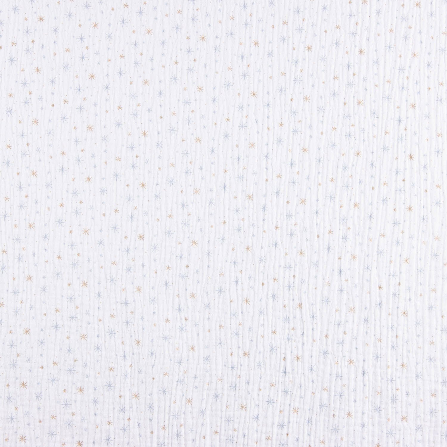 Muselina Algodón Estrellas Azul y Mostaza - Ribes y Casals