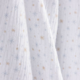 Muselina Algodón Estrellas Azul y Mostaza - Ribes y Casals