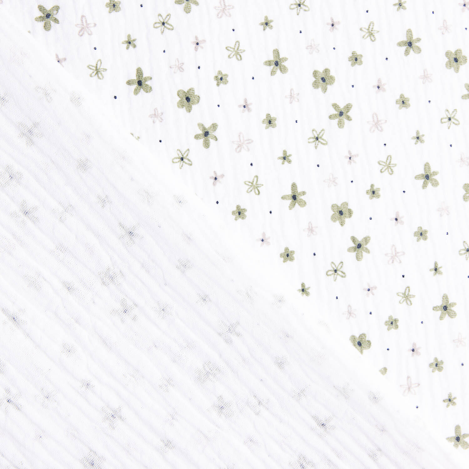 Muselina Algodón Margaritas Kaki - Ribes y Casals