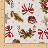 Loneta Estampada Navidad Bolas y Lazos - Ribes y Casals