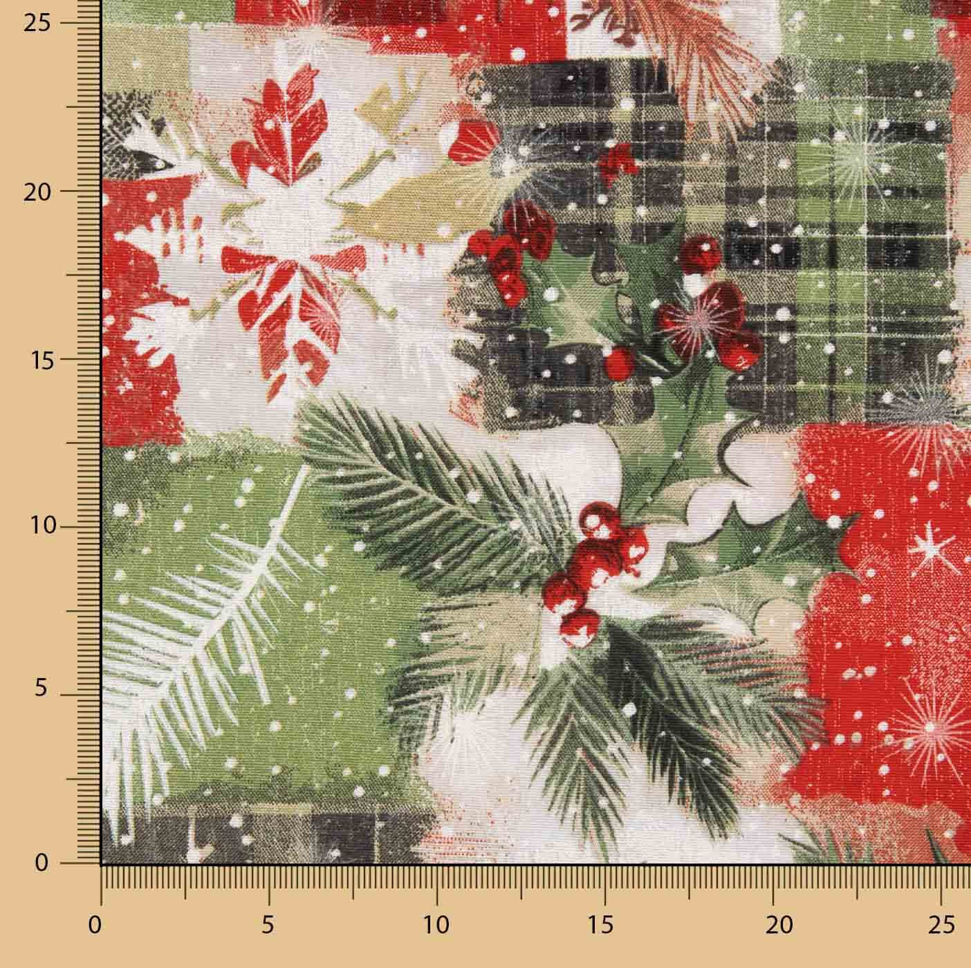 Loneta Estampada Navidad Patchwork Escocés - Ribes y Casals