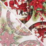 Loneta Estampada Navidad Medallones Papá Noel - Ribes y Casals