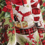 Loneta Estampada Navidad Medallones Papá Noel - Ribes y Casals