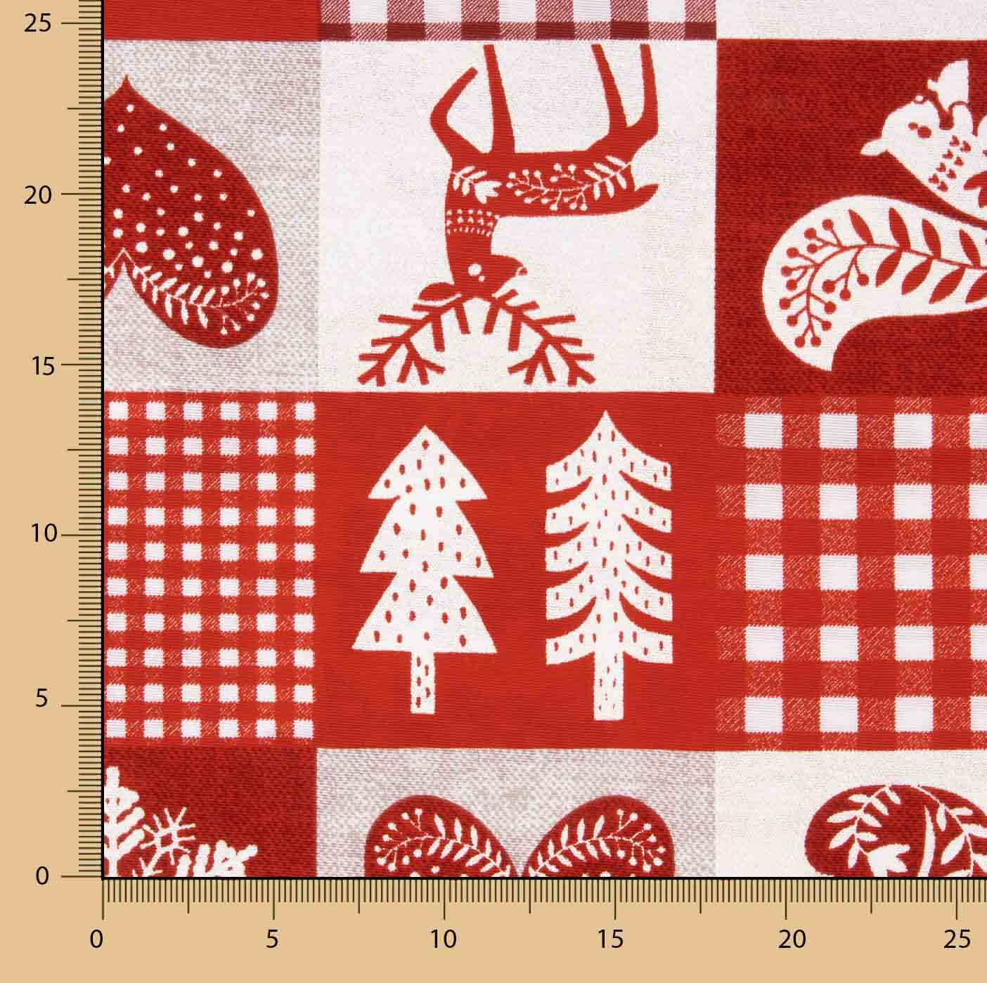 Loneta Estampada Navidad Patchwork Nórdico - Ribes y Casals