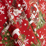 Loneta Estampada Navidad Papá Noel y Árbol - Ribes y Casals