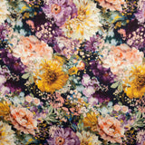 Satén Estampado Dalias Amarillo - Ribes y Casals