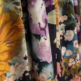Satén Estampado Dalias Amarillo - Ribes y Casals