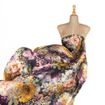Satén Estampado Dalias Amarillo - Ribes y Casals