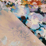 Satén Estampado Dalias Naranjas - Ribes y Casals