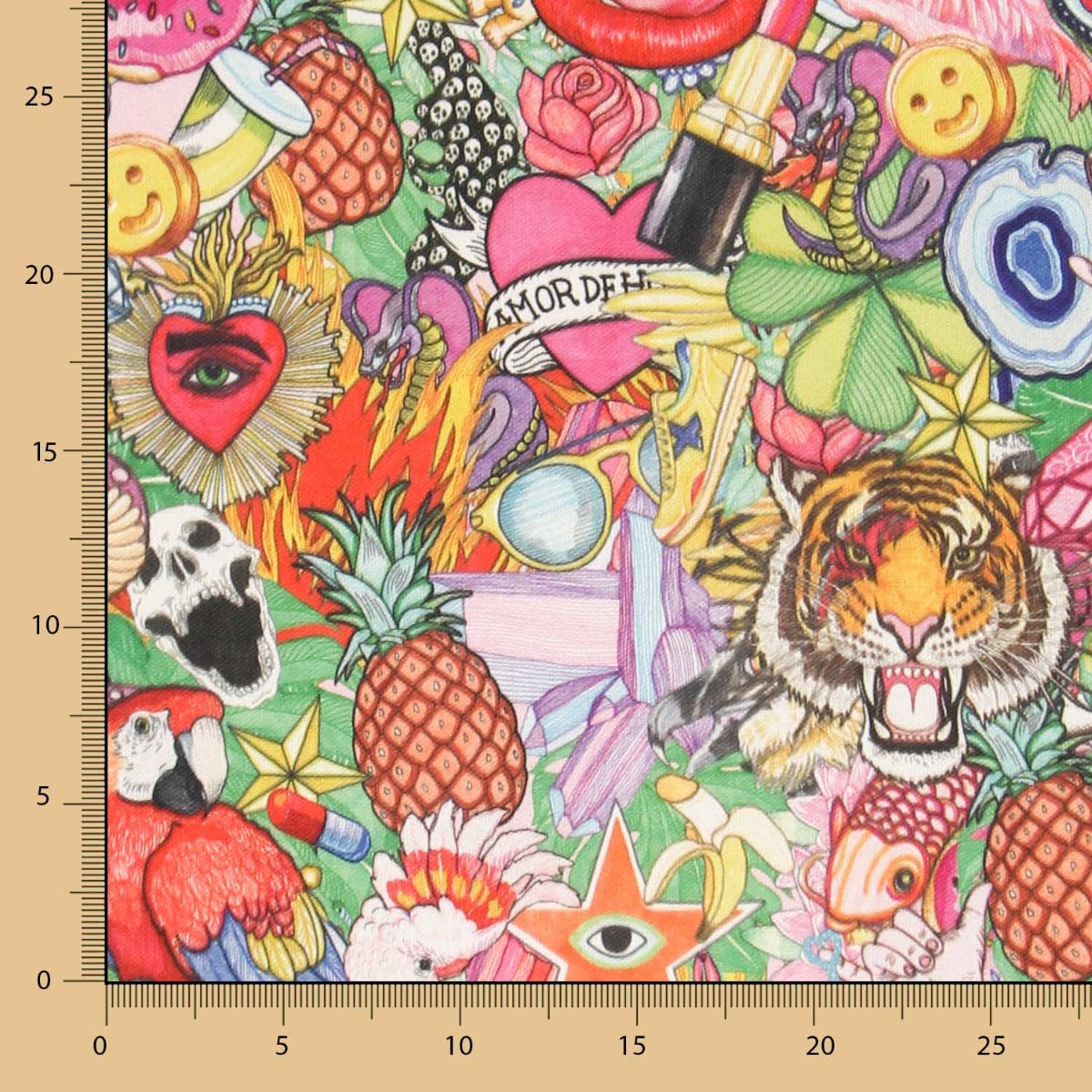 Loneta Algodón Orgánico Miscelánea Multicolor - Ribes y Casals