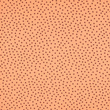 Crepe Lunares Negro 7mm Mandarina - Ribes y Casals