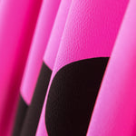 Crepe Lunares Negro 55mm Fucsia - Ribes y Casals