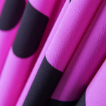 Crepe Lunares Negro 55mm Violeta - Ribes y Casals