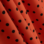 Crepe Lunares Negro 7mm Coral - Ribes y Casals