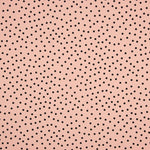 Crepe Lunares Negro 7mm Rosa - Ribes y Casals