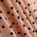 Crepe Lunares Negro 7mm Rosa - Ribes y Casals