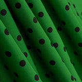 Crepe Lunares Negro 7mm Verde Andalucia - Ribes y Casals