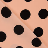 Crepe Lunares Negro 33mm Rosa - Ribes y Casals