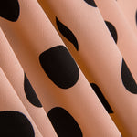 Crepe Lunares Negro 33mm Rosa - Ribes y Casals