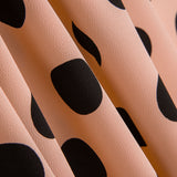 Crepe Lunares Negro 33mm Rosa - Ribes y Casals