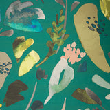 Satén Estampado Varanasi Verde - Ribes y Casals