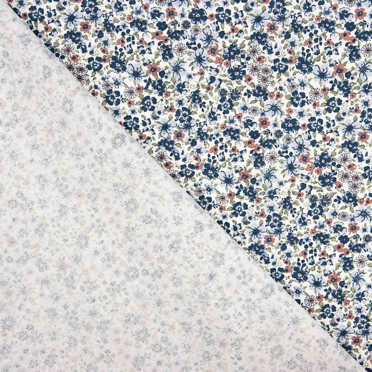 Viyela Algodón Florecitas Denia Azules - Ribes y Casals