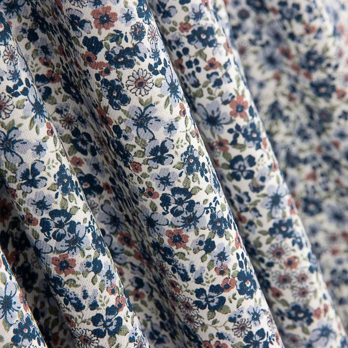 Viyela Algodón Florecitas Denia Azules - Ribes y Casals