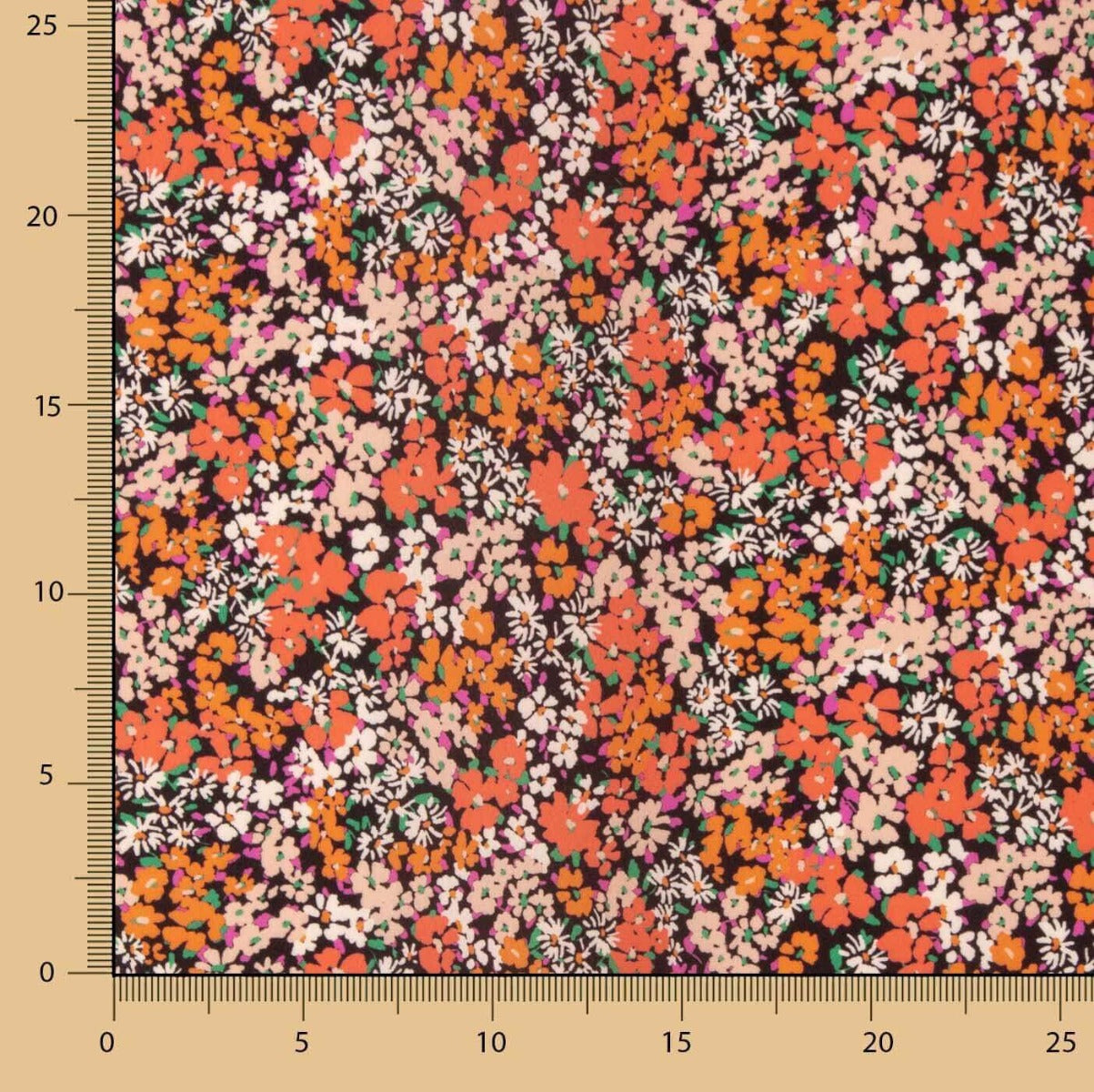 Crêpe Ligero Estampado Coral Garden - Ribes y Casals