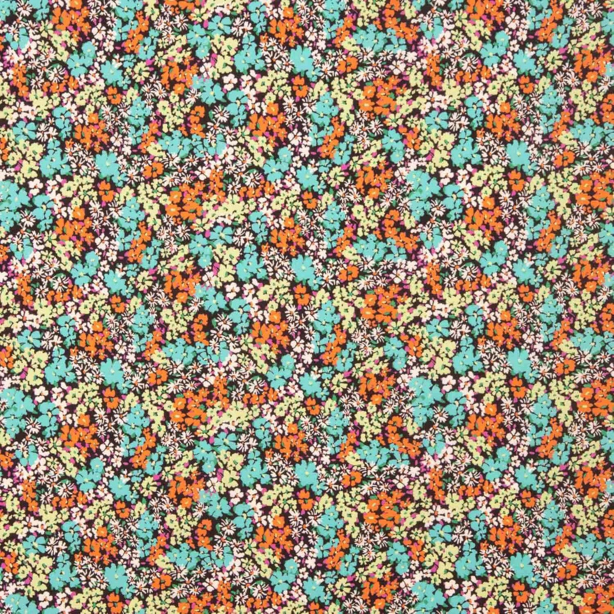 Crêpe Ligero Estampado Floral Jungle Fucsia - Ribes y Casals