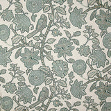 Loneta Half Panamá Estampada Jardín Oriental Verde Salvia - Ribes y Casals