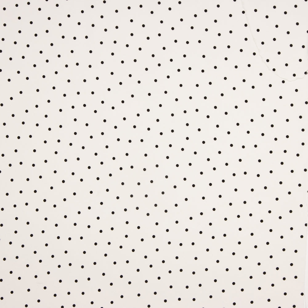 Gabardina Elástica 0,5cm Lunares Blanco - Ribes y Casals