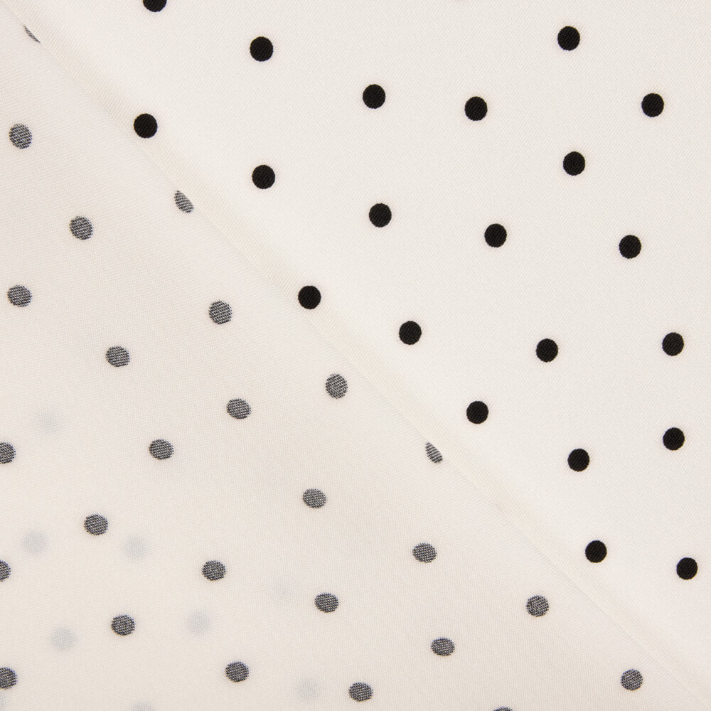 Gabardina Elástica 0,5cm Lunares Blanco - Ribes y Casals