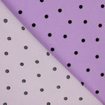 Gabardina Elástica 0,5cm Lunares Malva - Ribes y Casals