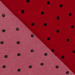 Gabardina Elástica 0,5cm Lunares Rojo - Ribes y Casals
