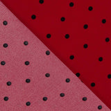 Gabardina Elástica 0,5cm Lunares Rojo - Ribes y Casals