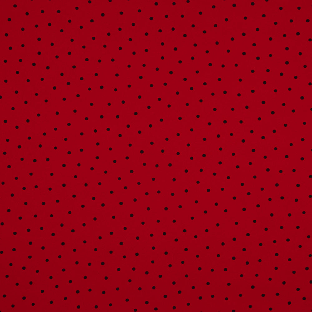 Gabardina Elástica 0,5cm Lunares Rojo - Ribes y Casals