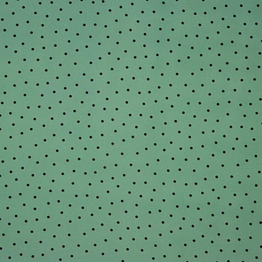 Gabardina Elástica 0,5cm Lunares Verde Salvia - Ribes y Casals