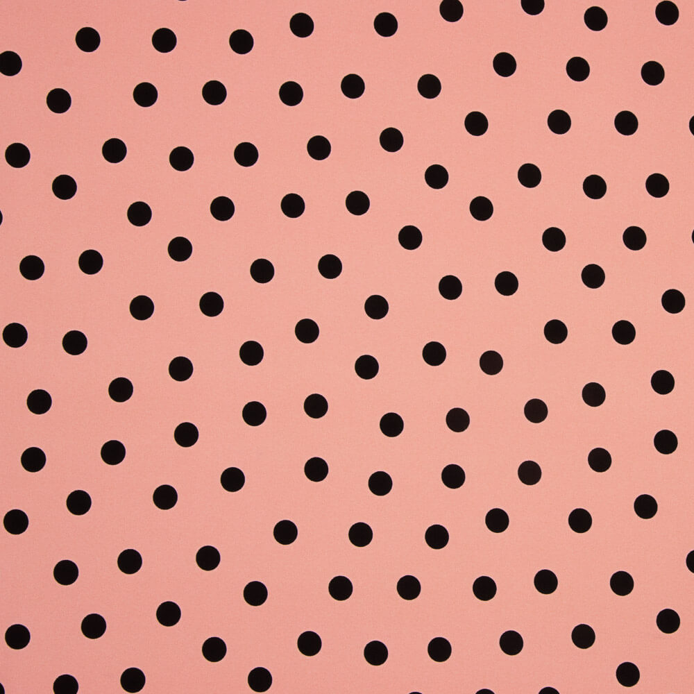 Gabardina Elástica 2cm Lunares Rosa - Ribes y Casals
